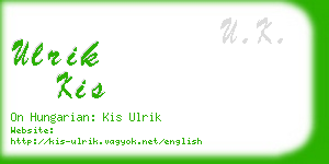 ulrik kis business card